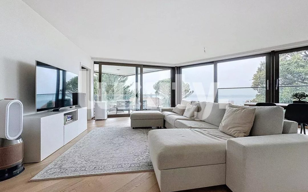 À Vesenaz – Appartement d’exception avec vue imprenable sur le lac Léman